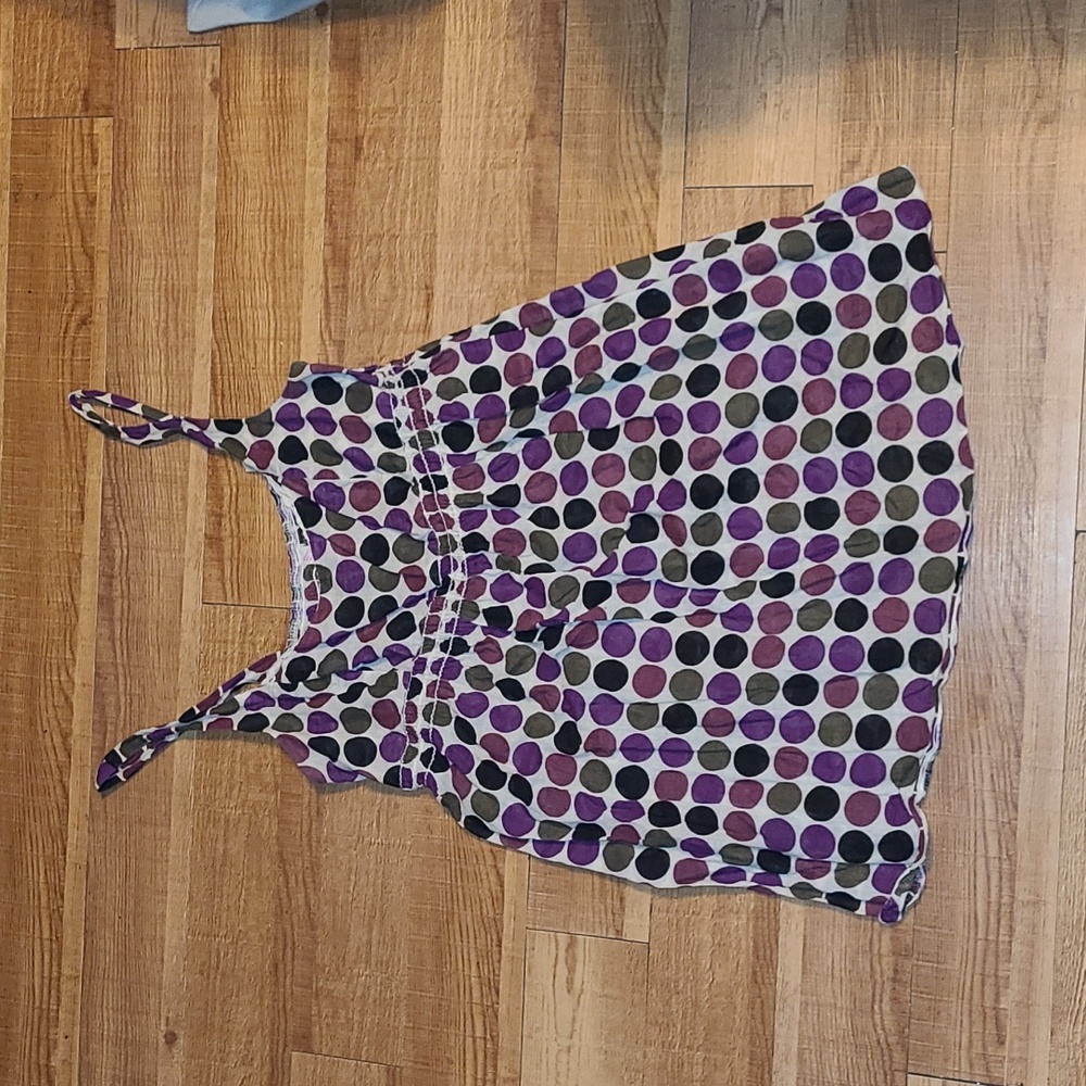 ❤️ GUC Women's size XL purple polka dot Lilu tank top